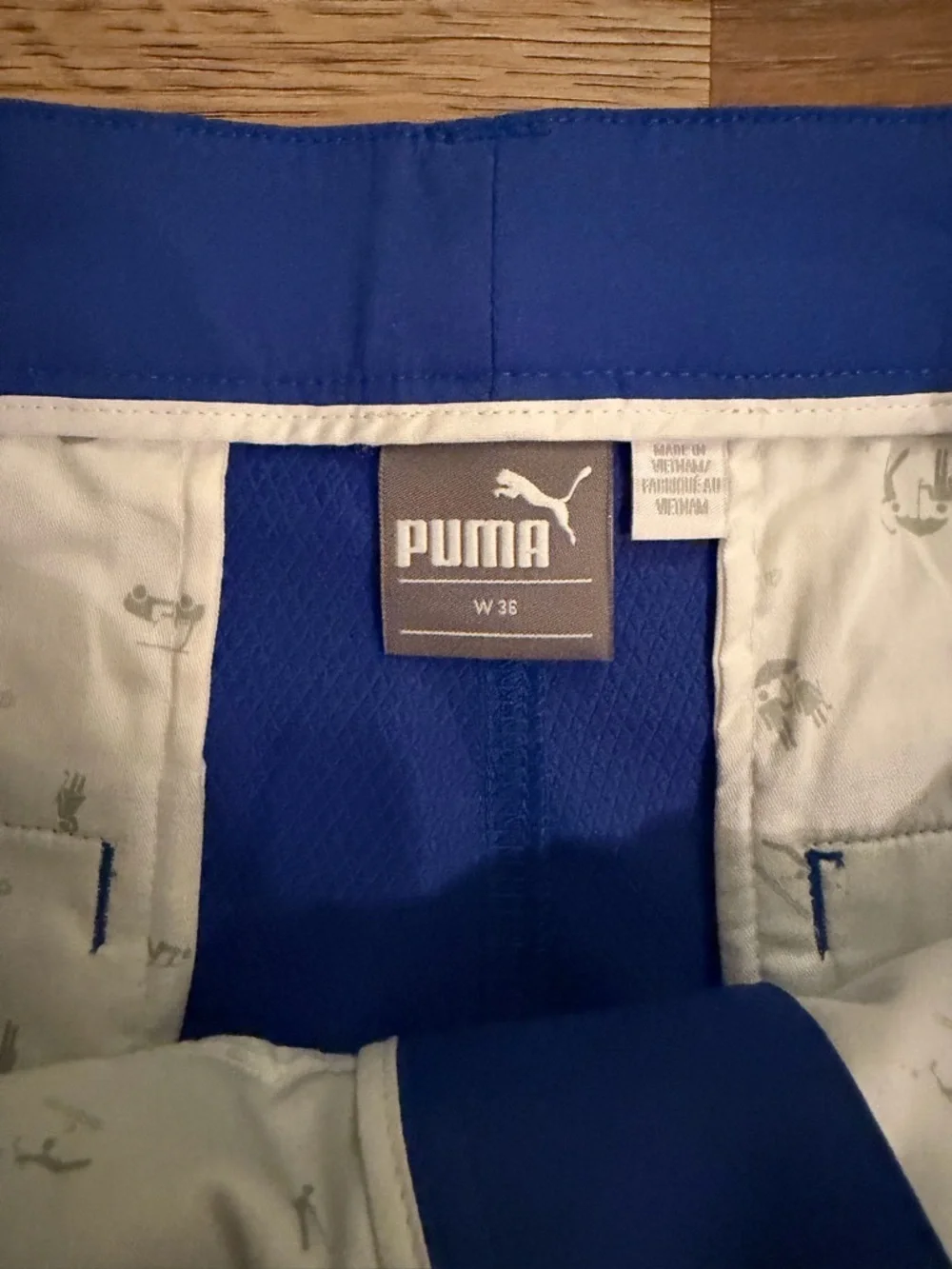 Puma Men's Royal Blue Flat-Front Performance Shorts